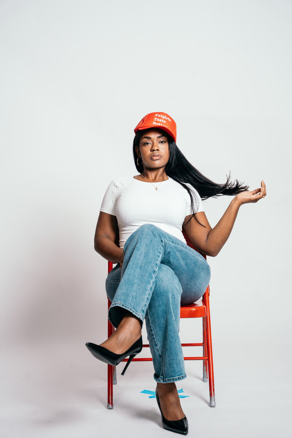 Fat Girls Taste Better Red Trucker Hat