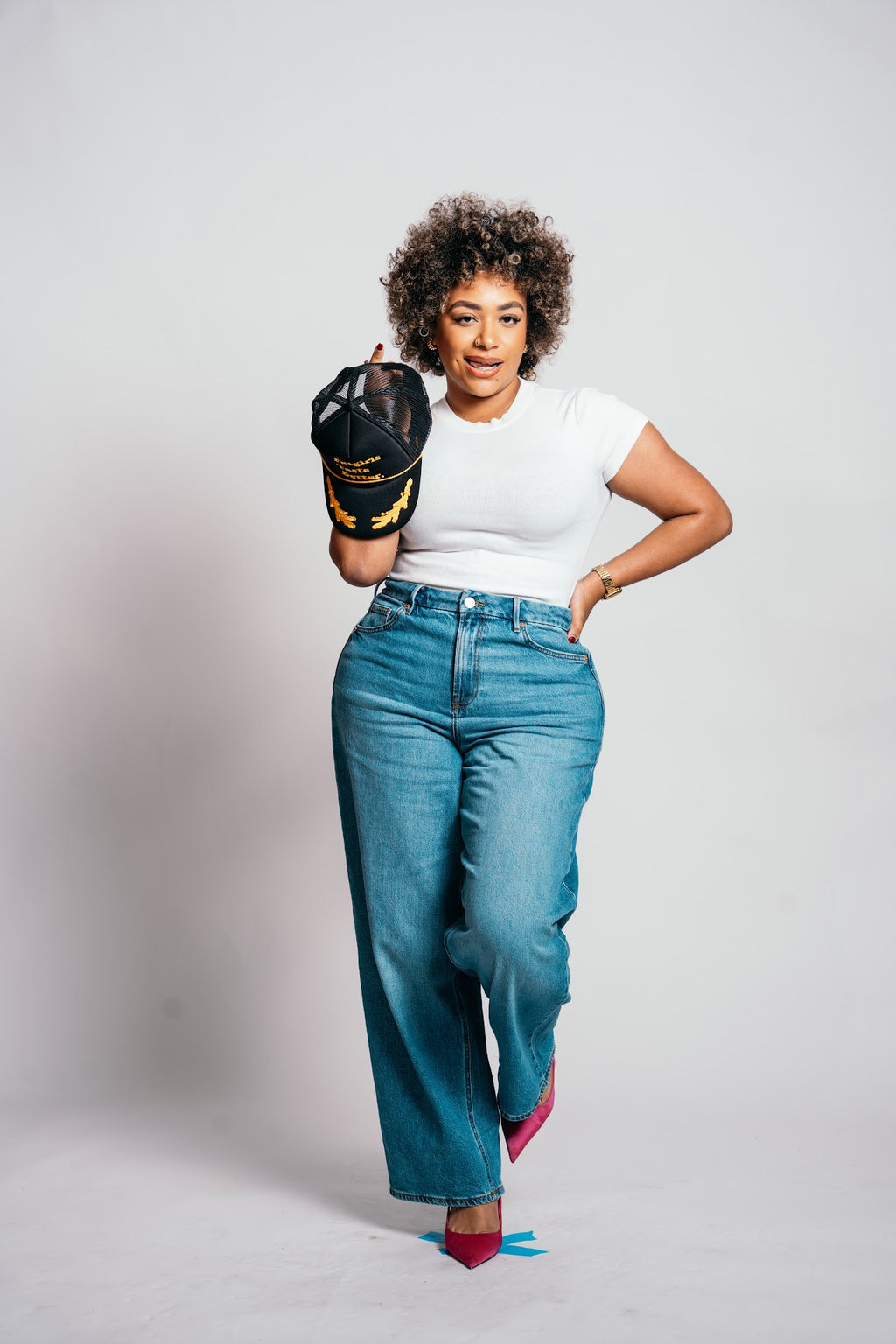 Vintage Black & Gold Trucker