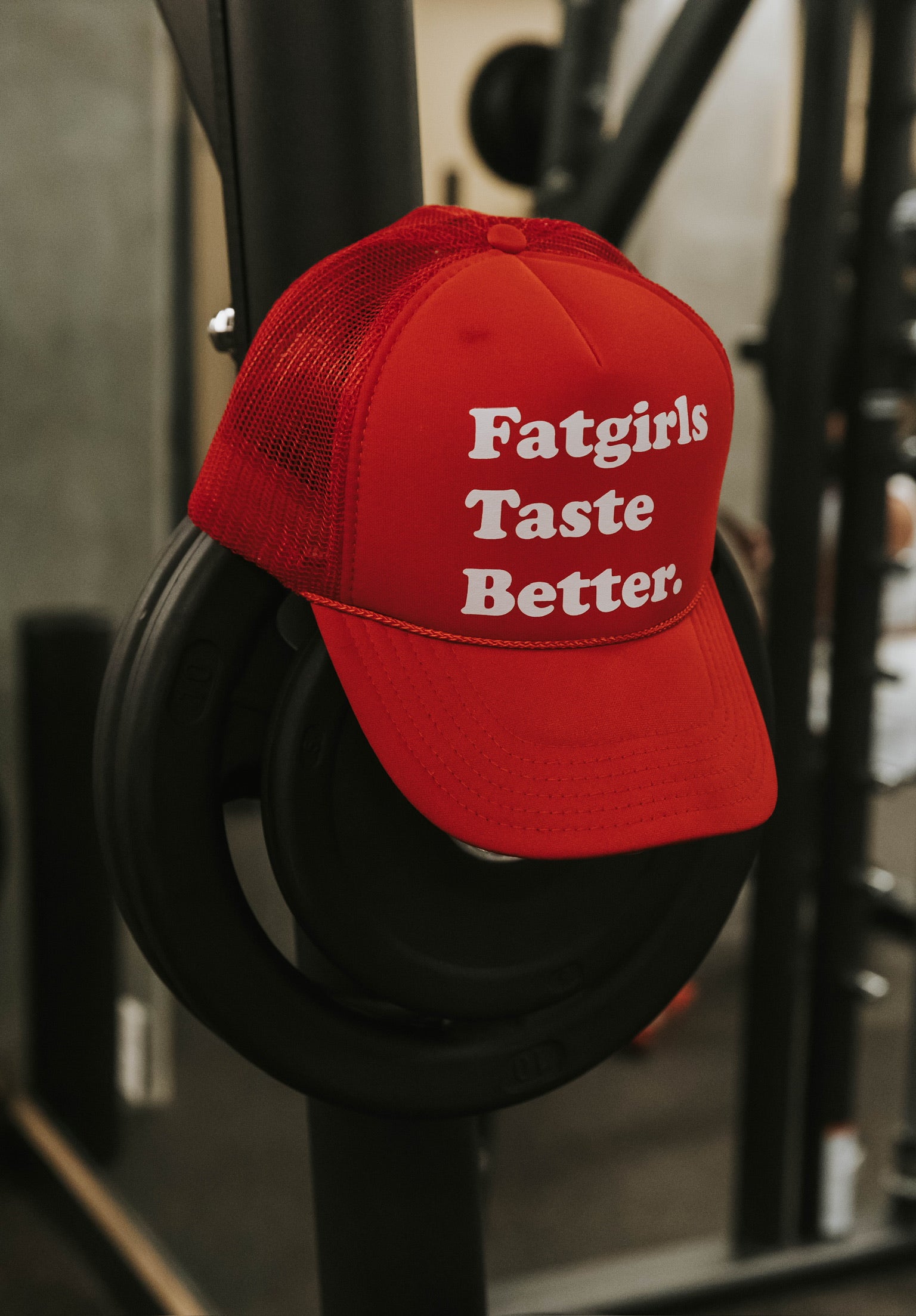 Fat Girls Taste Better Red Trucker Hat